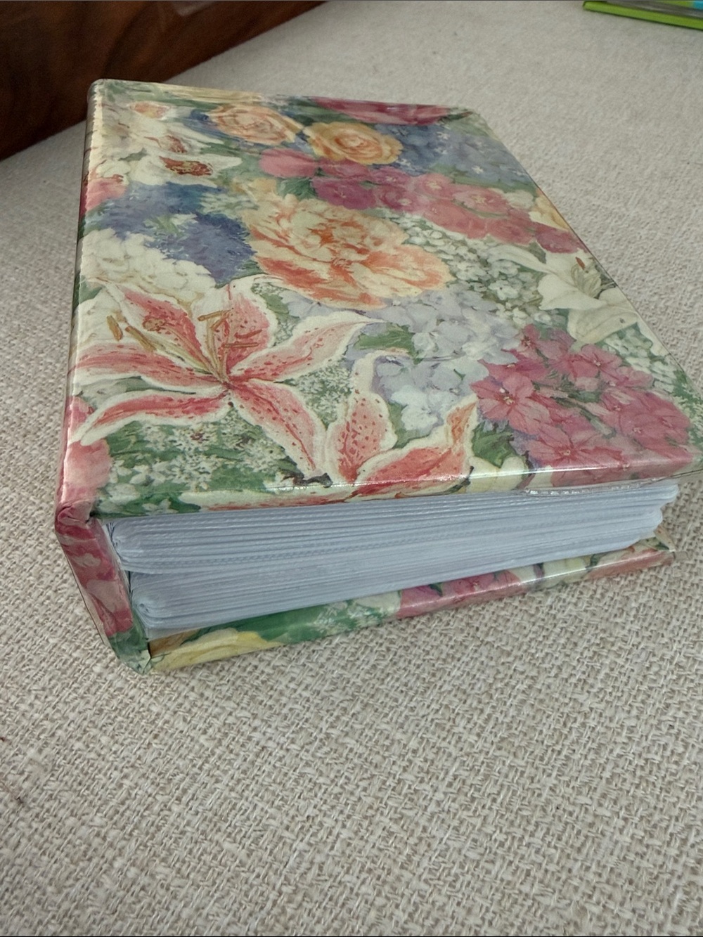 Floral Hardcover Photo Album in Multicolor